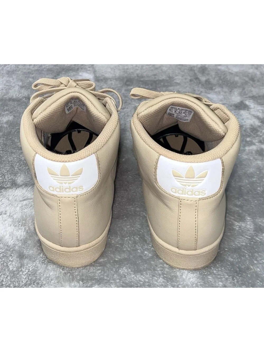 Adidas Pro Model Linen Khaki Mens Sneakers CG5072 8.5 Tan White Gold Shell Toe